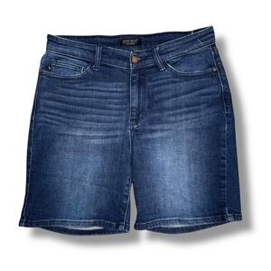 Judy Blue Los Angeles Womens Denim Shorts Mid Wash Size L